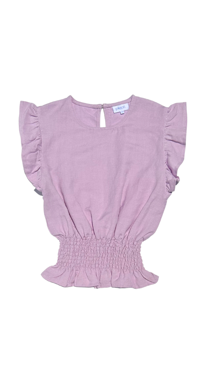 Cille Top - Lilac Linen