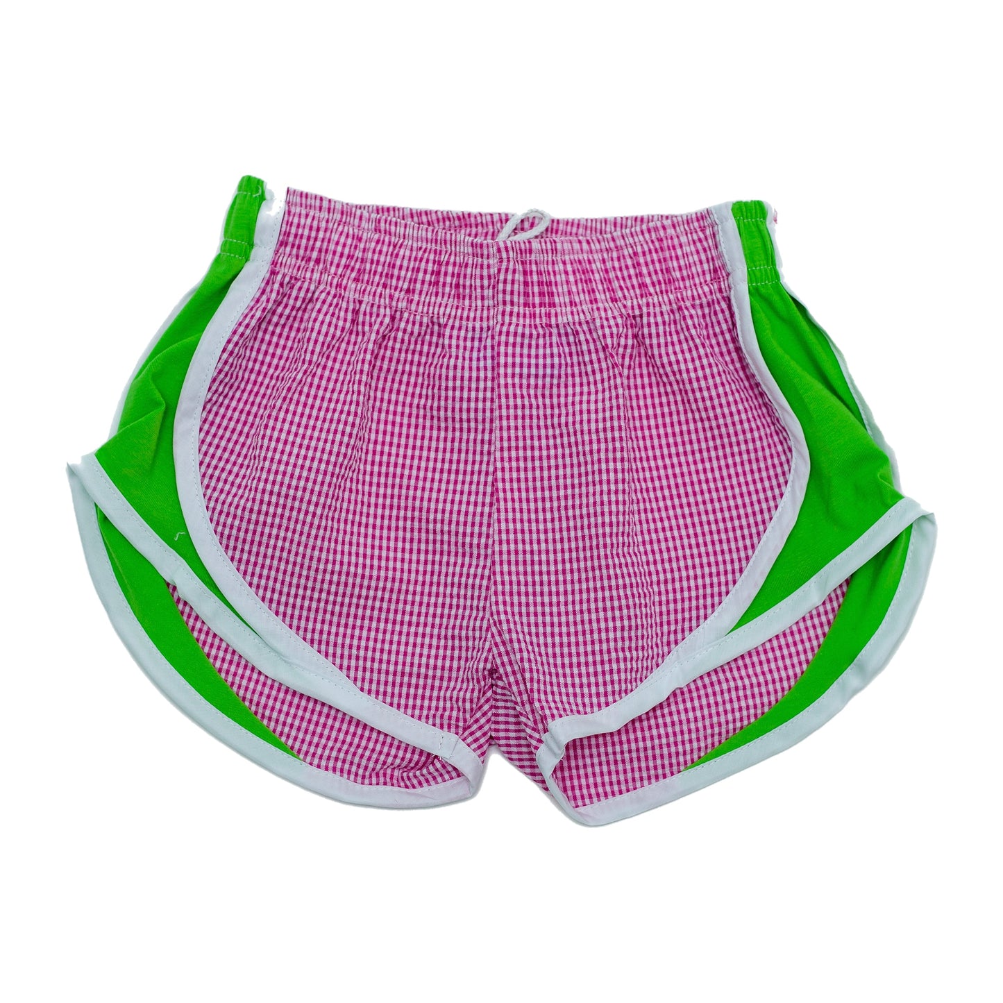 Funtasia Too Hot Pink Seersucker Shorts with Lime
