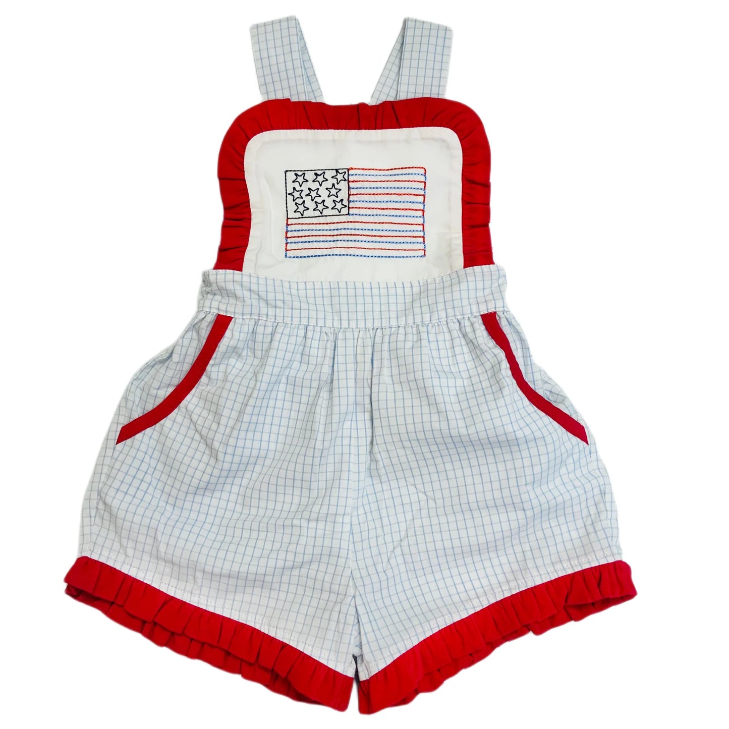 Banana Split American Flag Romper