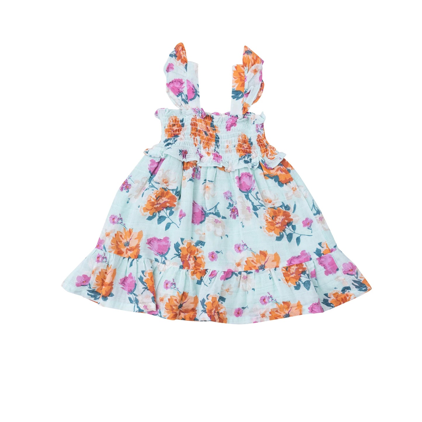 Smocked Ruffle Sundress- Soft Petals Floral