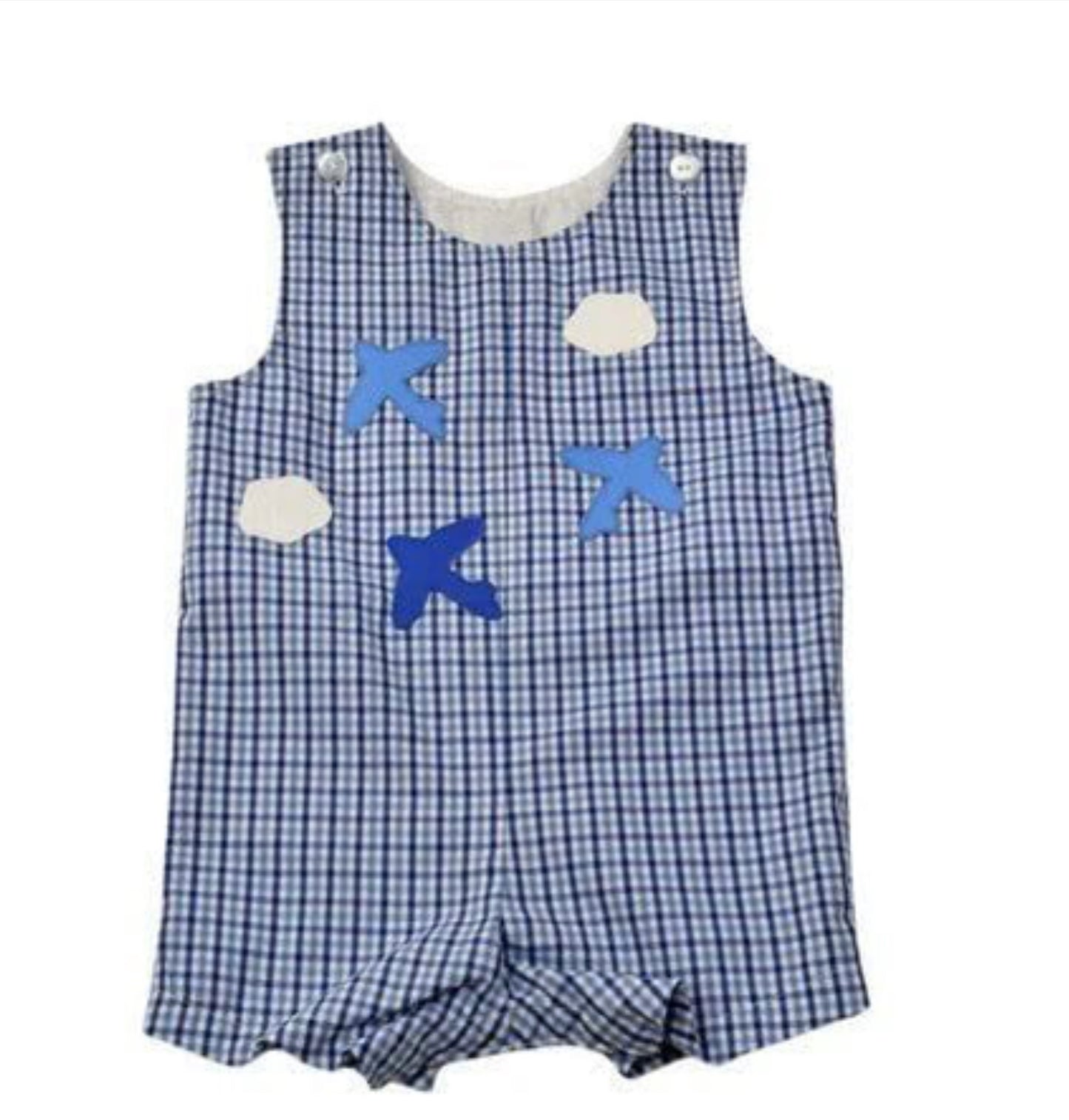 Airplane Seersucker Shortall