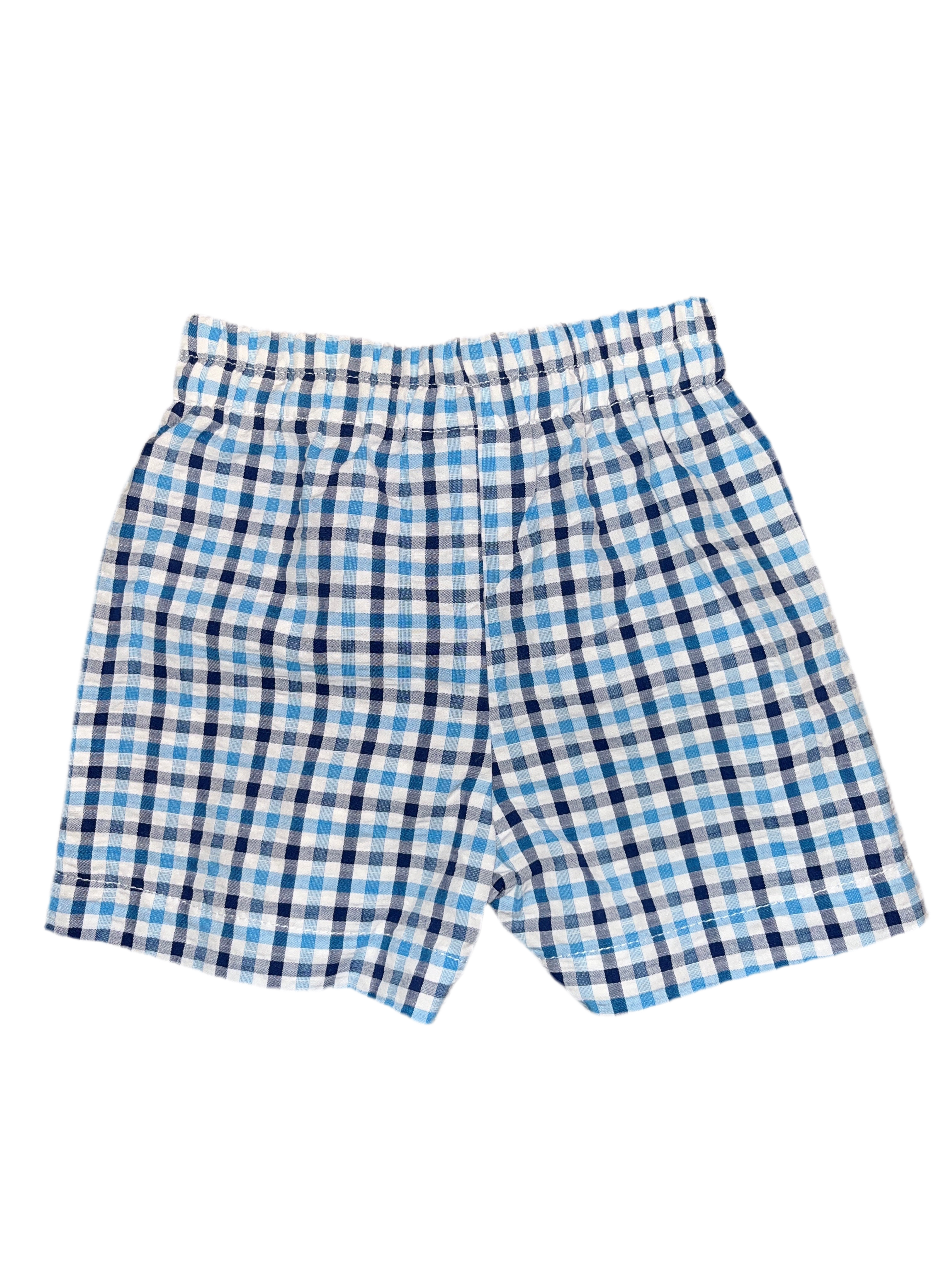 Funtasia too Boys Pull on Shorts - Navy/Blue Gingham