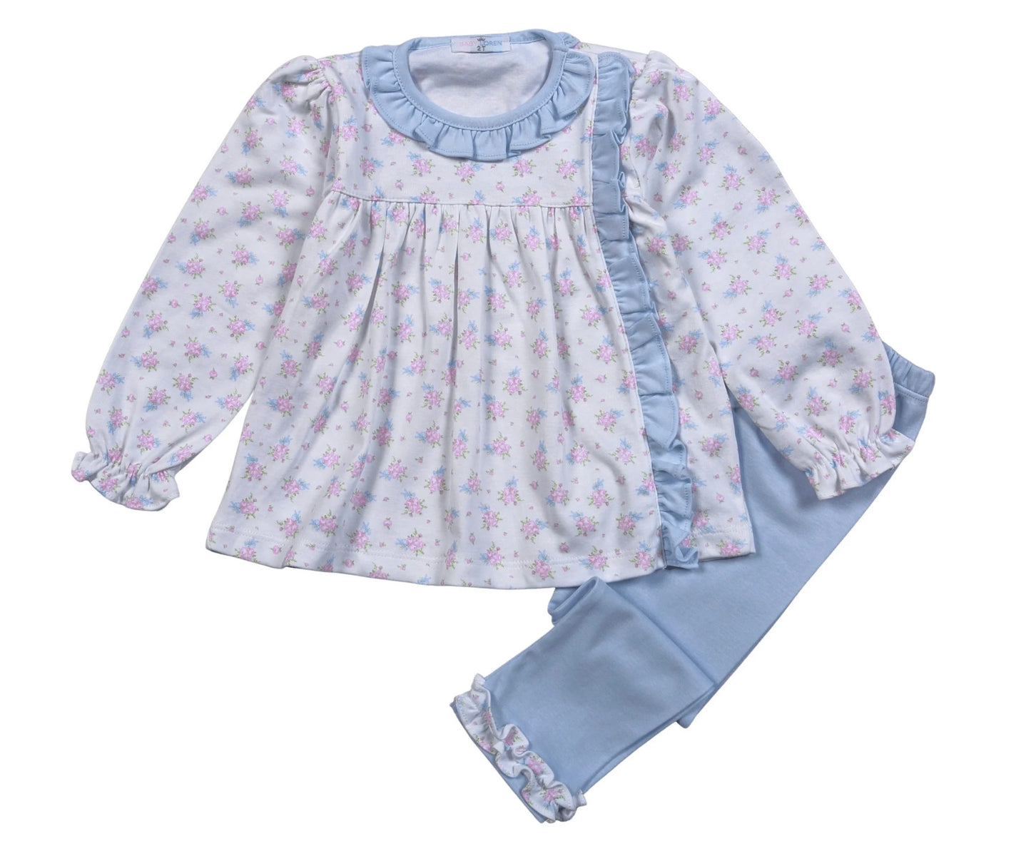 Roses and Bows Pima Pant Set