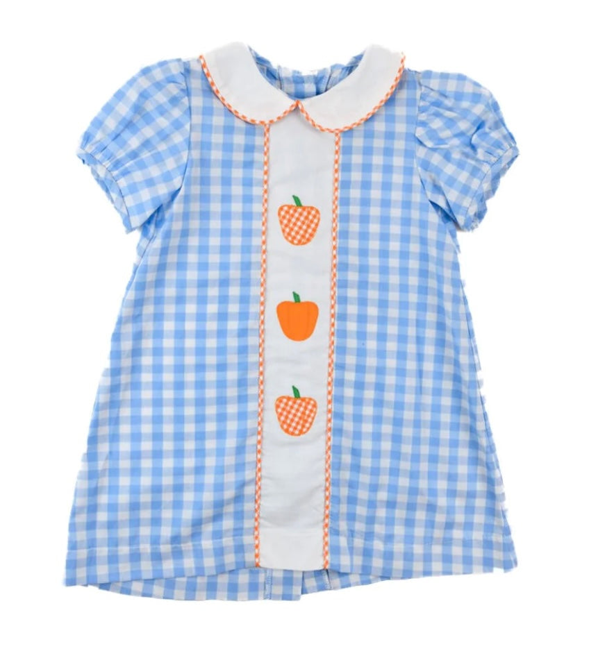 Blue Plaid Pumpkin Dress