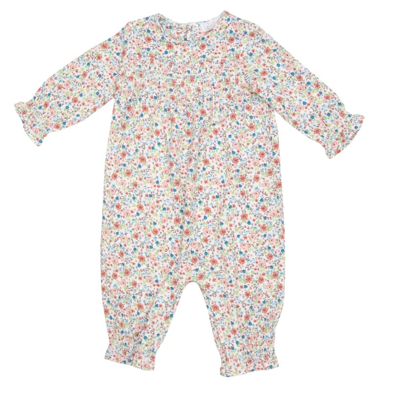 Angel Dear Smocked Romper- Dainty Floral