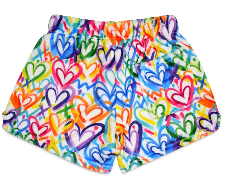 Corey Paige Hearts Plush Shorts