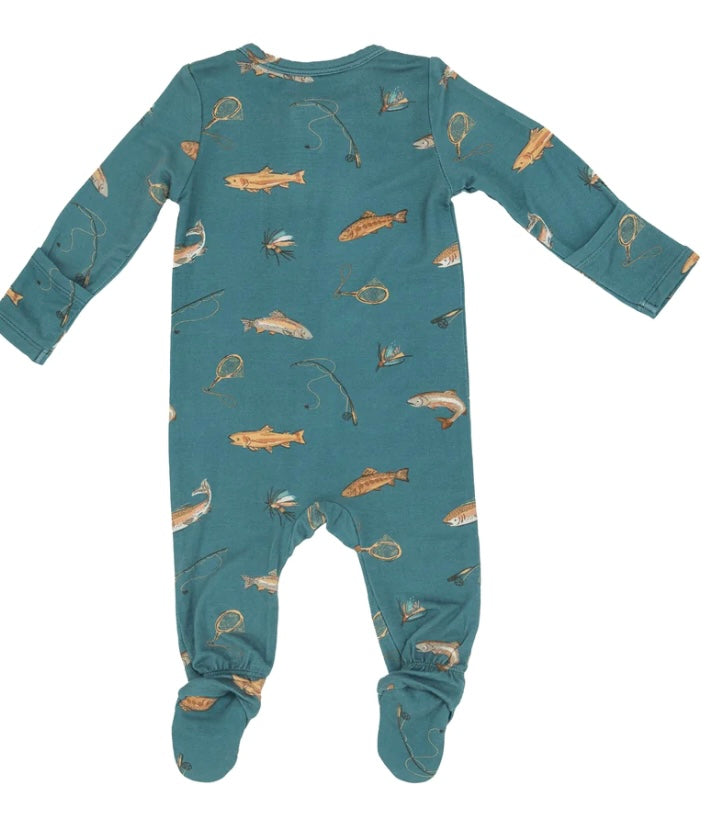 Angel Dear 2 Way Zipper Footie- Trout
