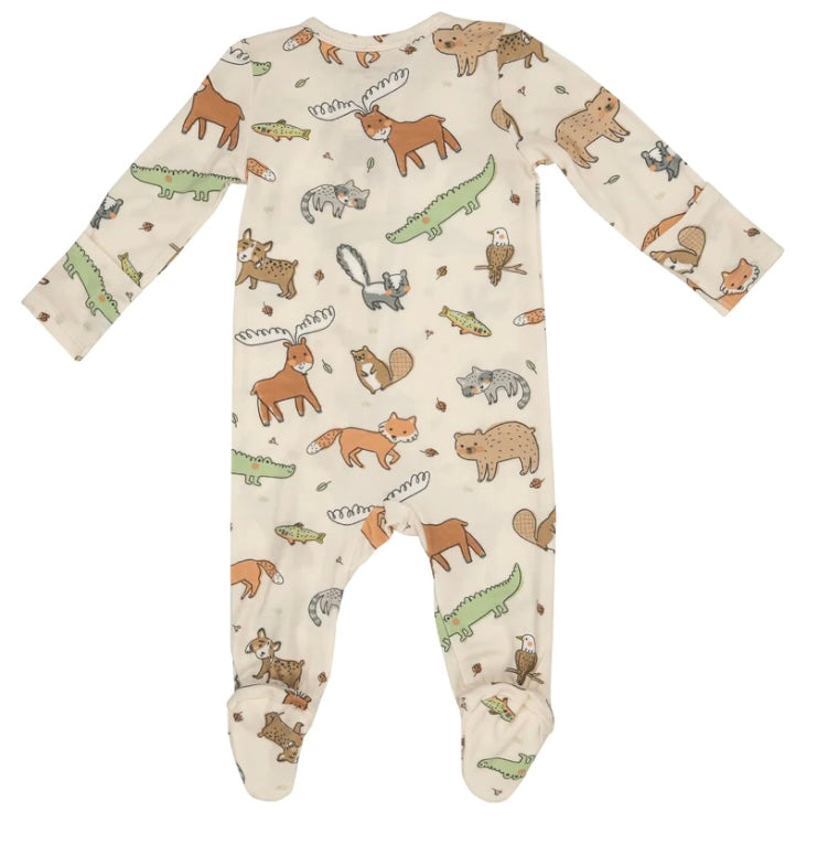 Angel Dear 2 Way Zipper Footie- American Woodland Friends