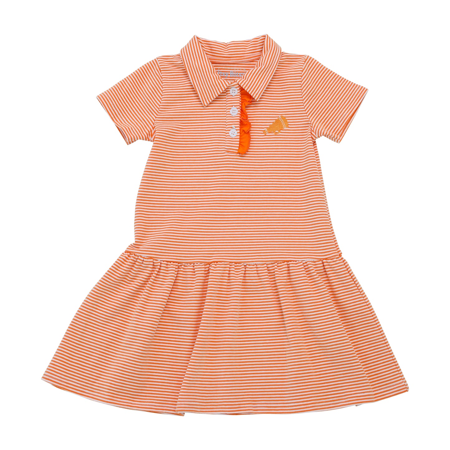 Itsy Bitsy Orange Megaphone Polo Dress
