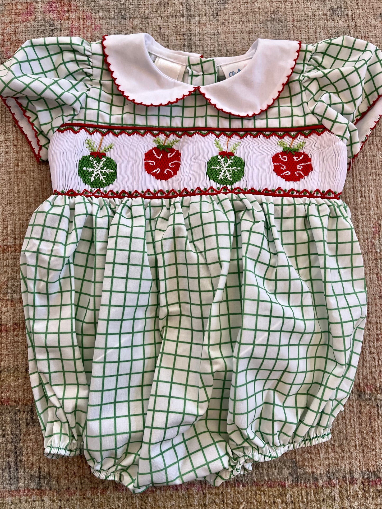 Lulu Bebe Green Ornament Dress/Bubble