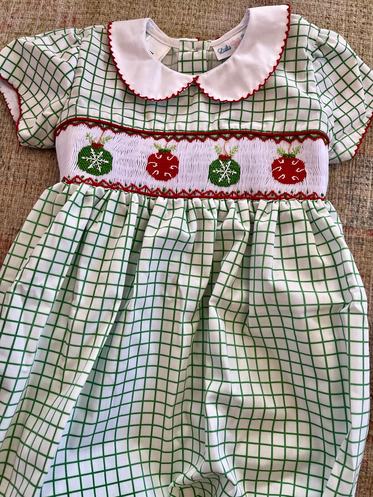 Lulu Bebe Green Ornament Dress/Bubble