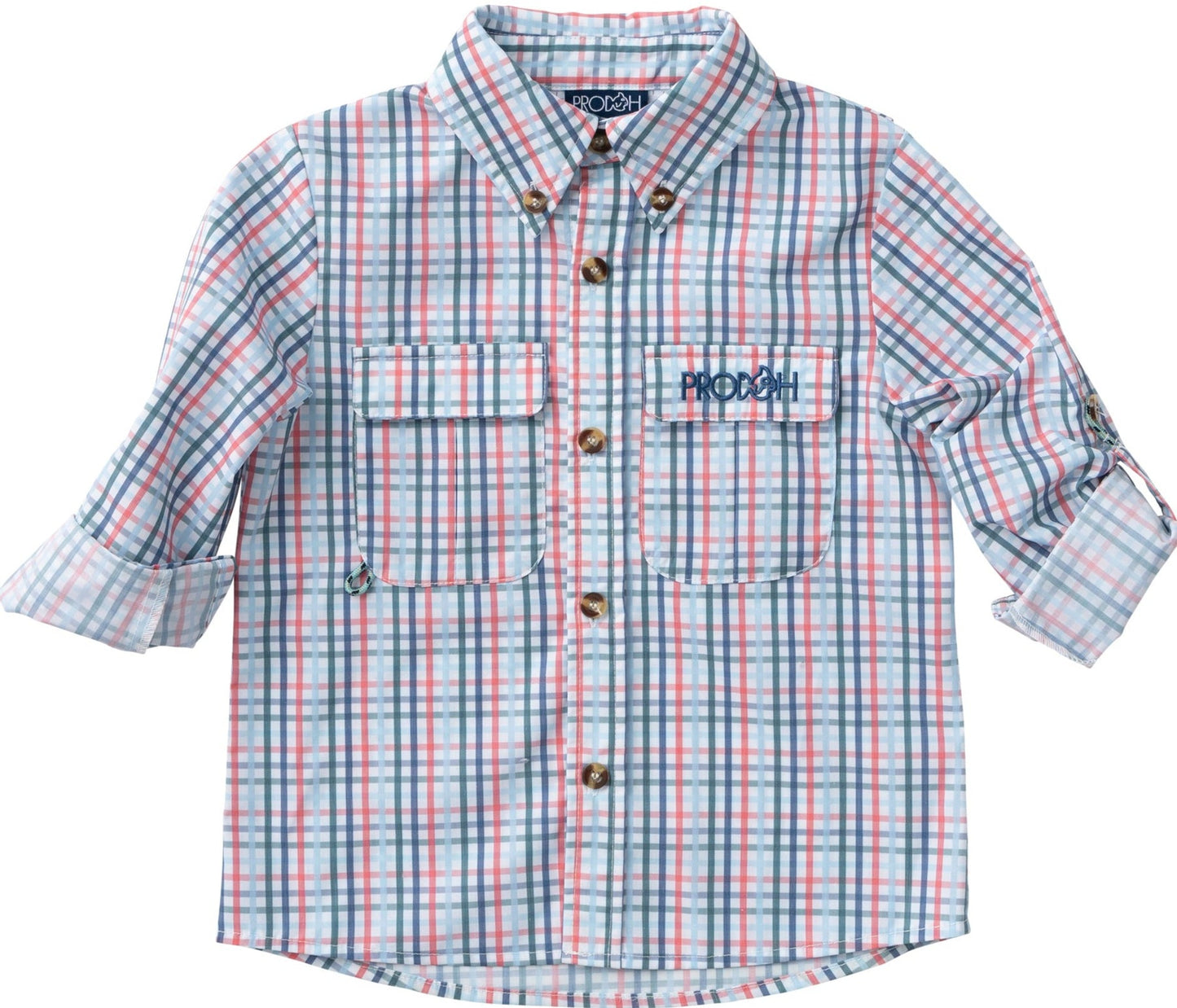 Prodoh Fishing Shirt- Tea Rose Multi Color Plaid