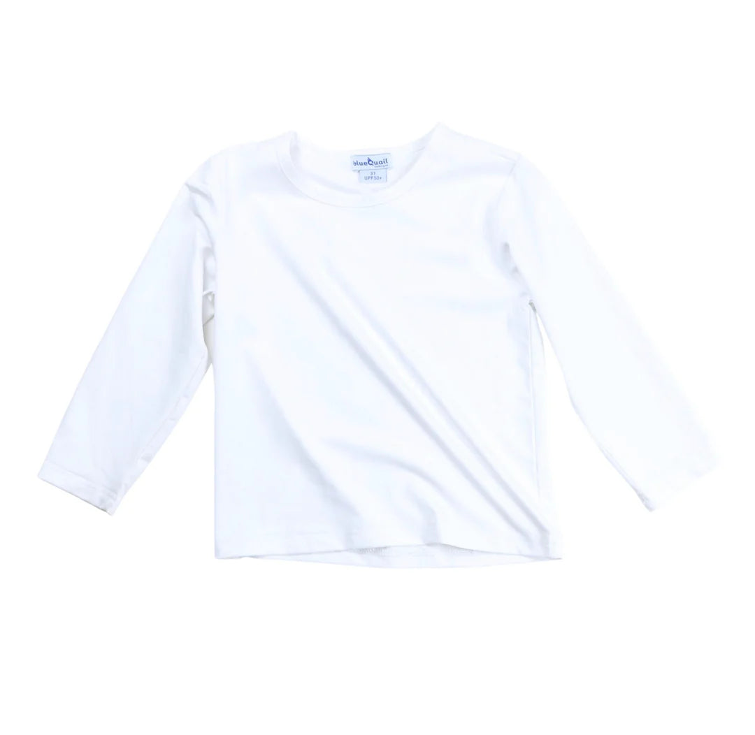 Blue Quail Rashguard - White