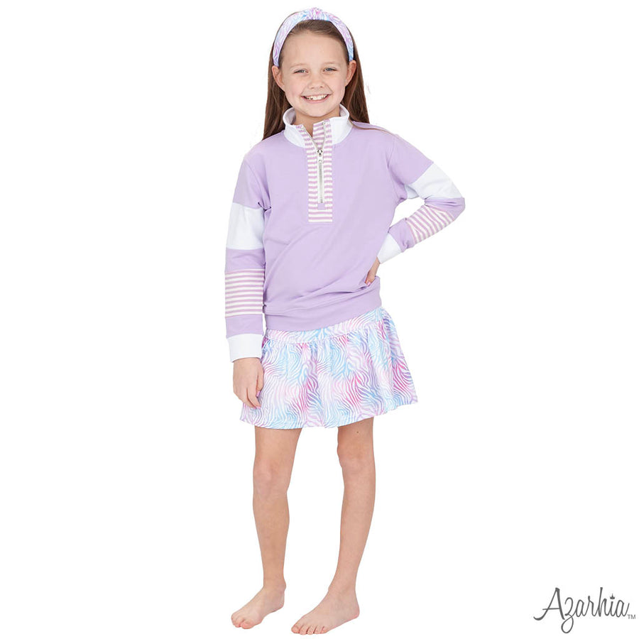 Azarhia Color Block Lavender Sweatshirt