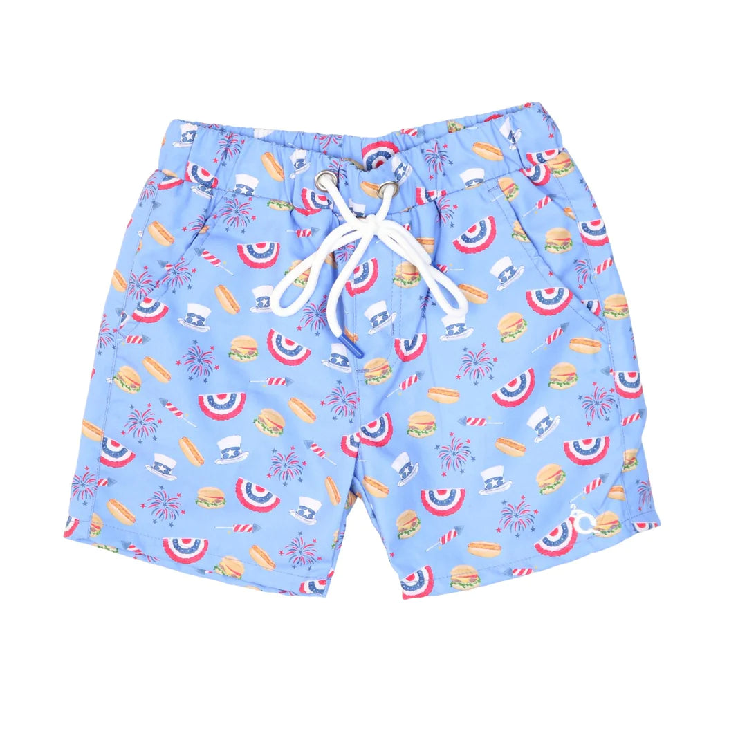 Blue Quail Independence Swim Trunks
