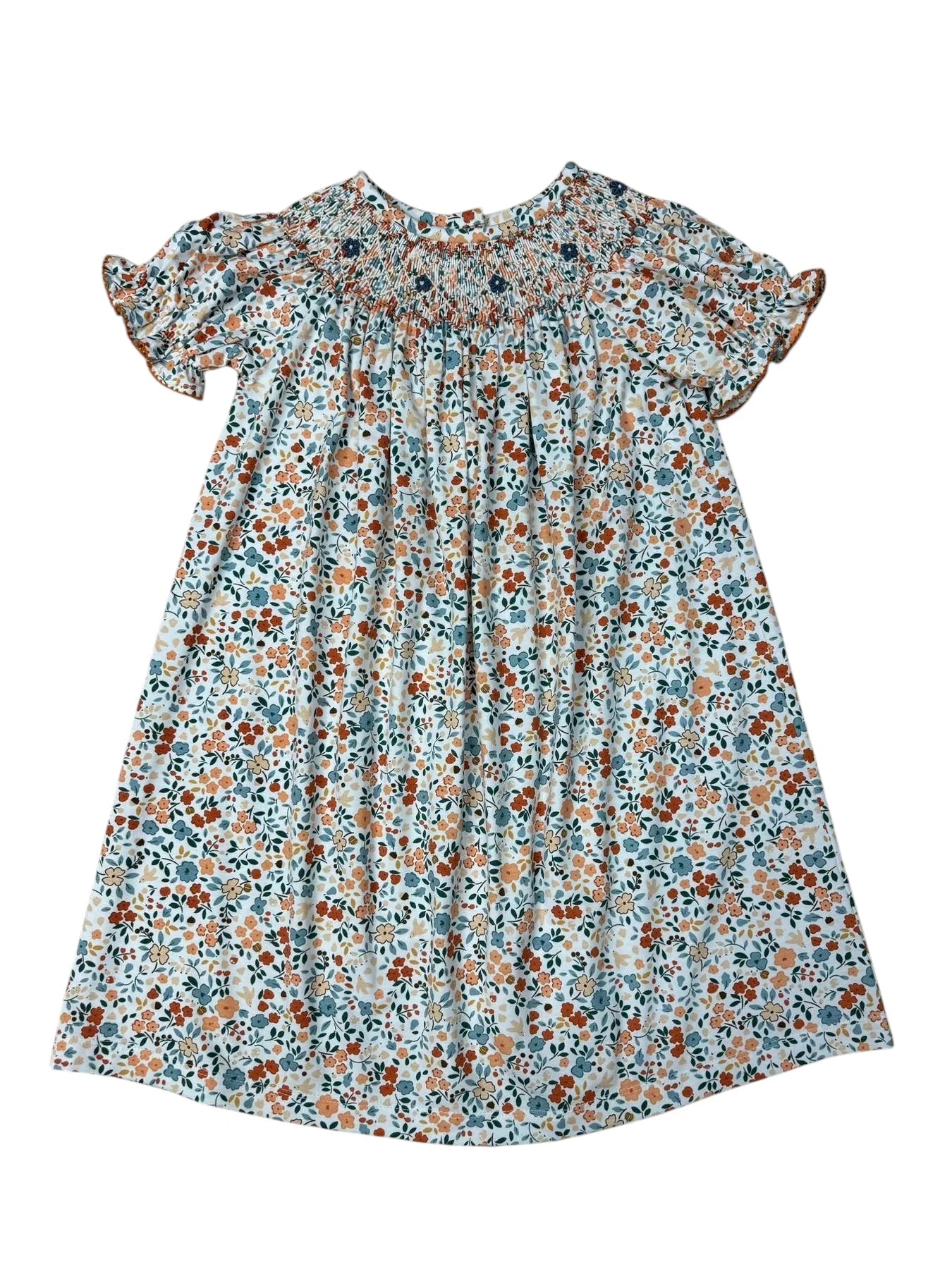 Autumn Blooms Smocked Bishop
