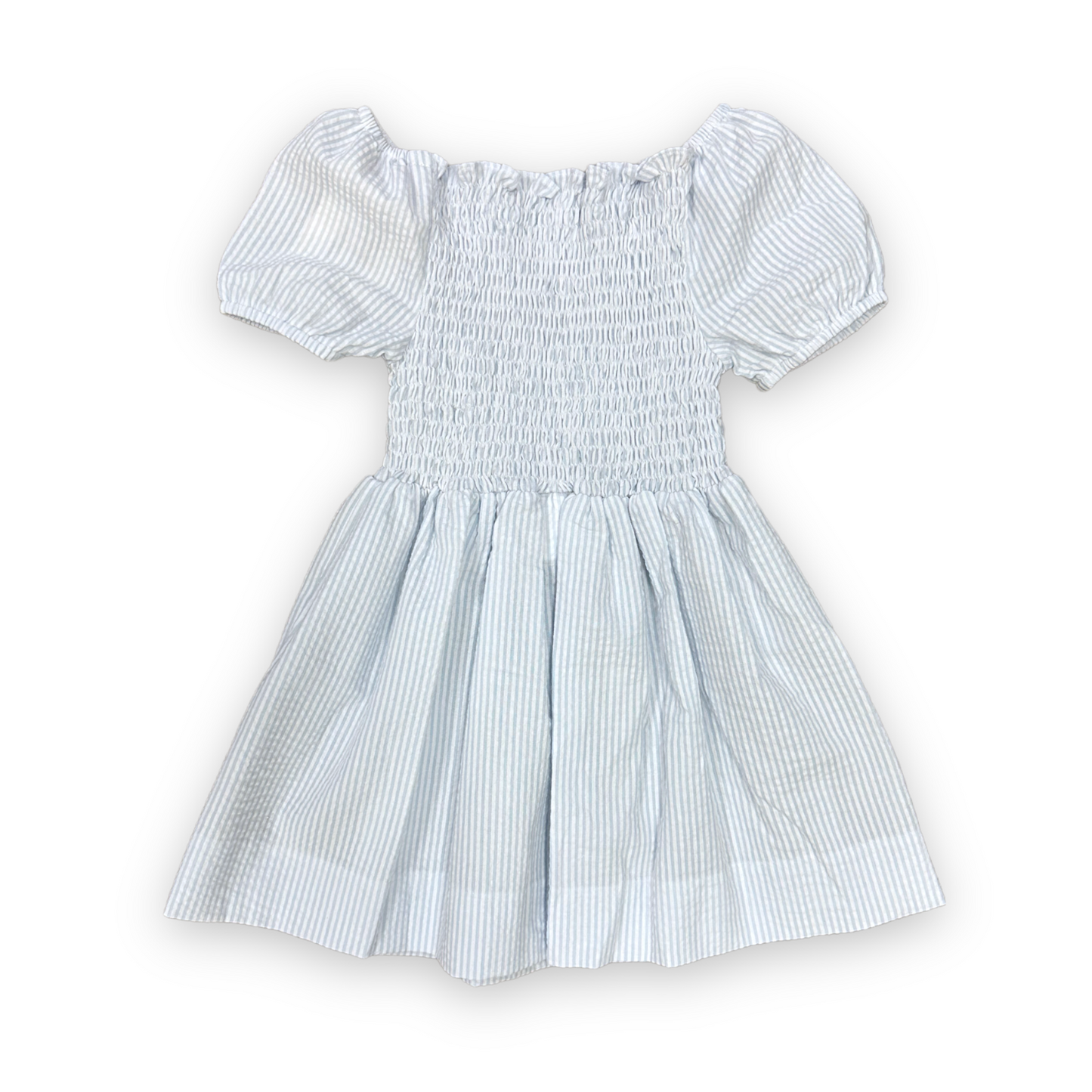 Banana Split Blue Striped Seersucker Dress