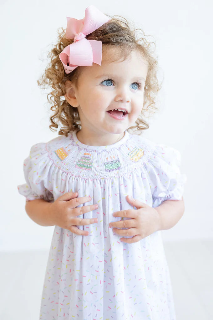 Smocked Sprinkles Birthday Dress - Helen Dress