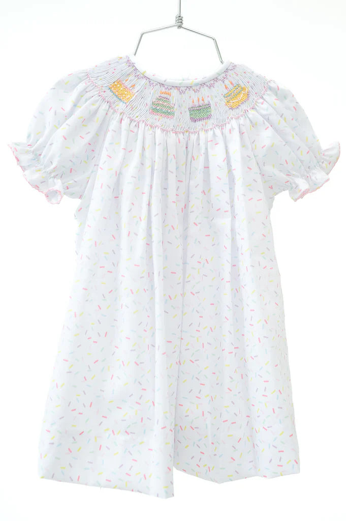 Smocked Sprinkles Birthday Dress - Helen Dress