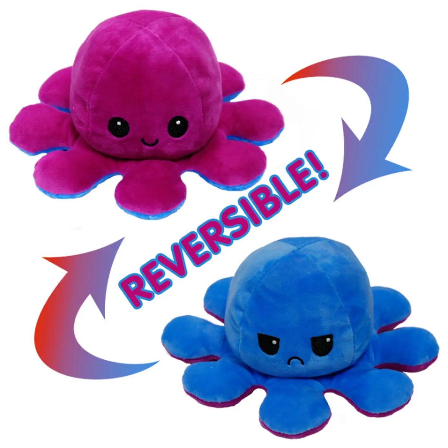 Reversible Octopus Plush Toy
