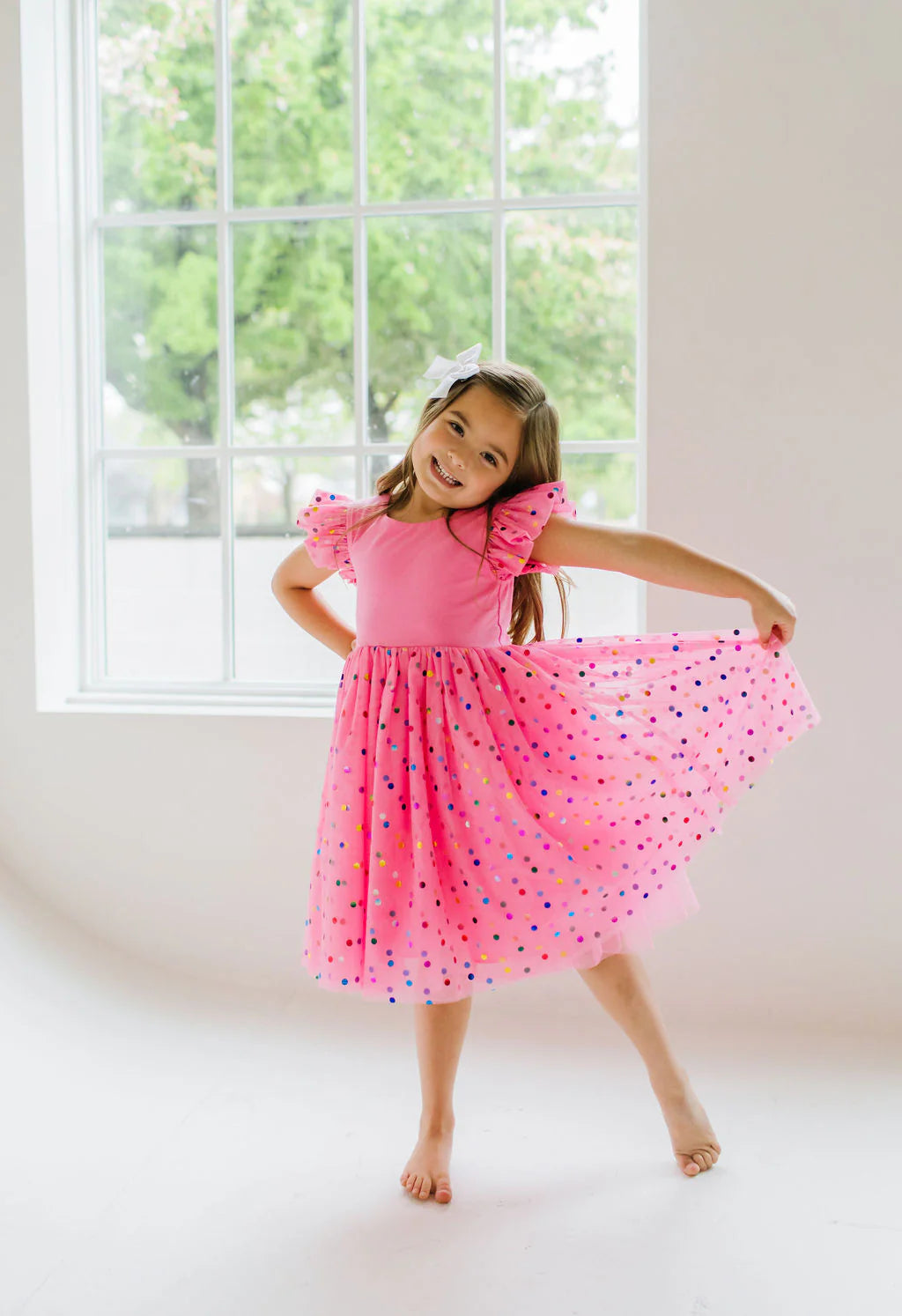 Ollie Jay Olivia Dress Confetti Pop Pink