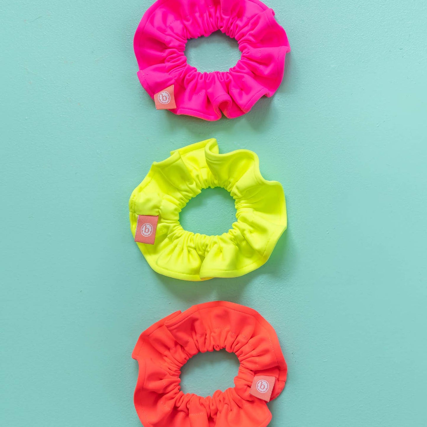 Baby Bling Single Swim Scrunchie-Splash Neon Pink