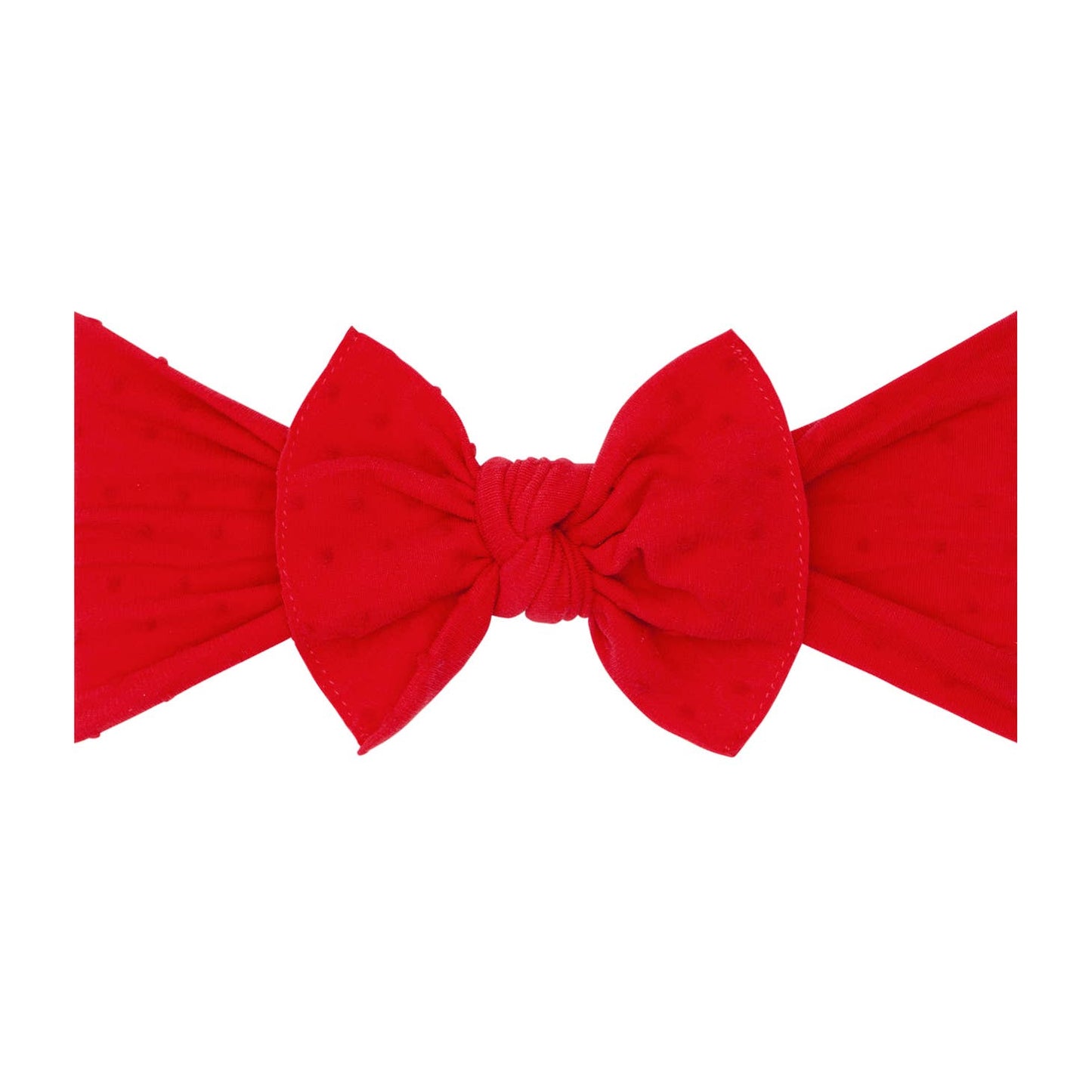 Baby Bling Patterned Shabby Knot: Cherry Red Dot