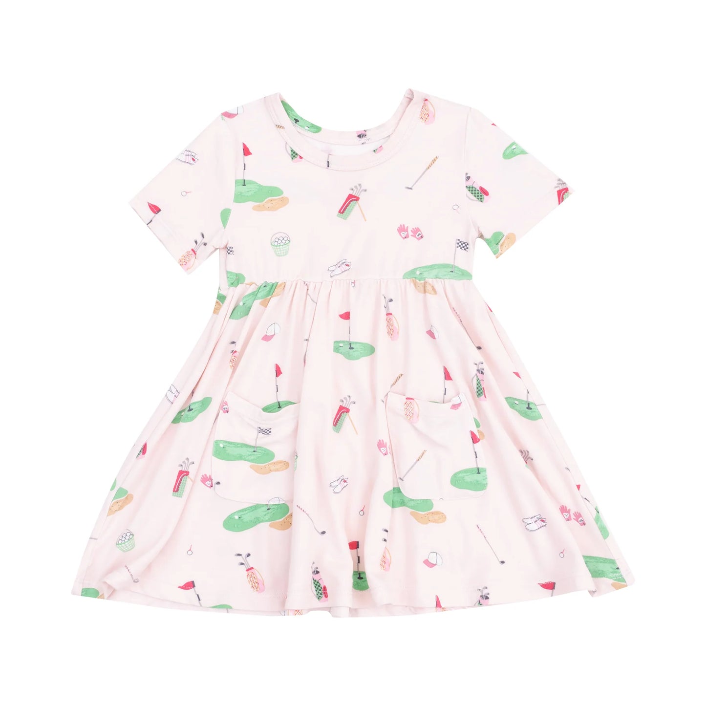 Angel Dear Short Sleeve Twirly Dress - Golf Things