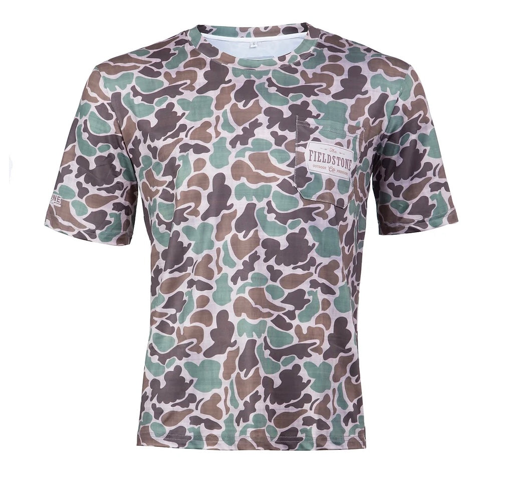 Fieldstone Dry-Fit Pocketed Sleeve- Camo