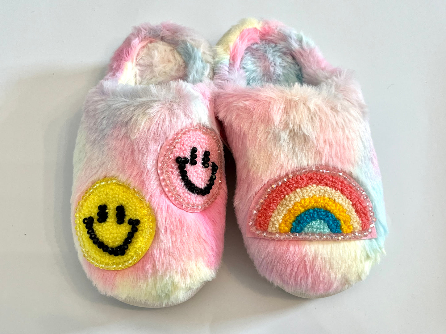 Bari Lynn Patch Slippers- Tye Dye