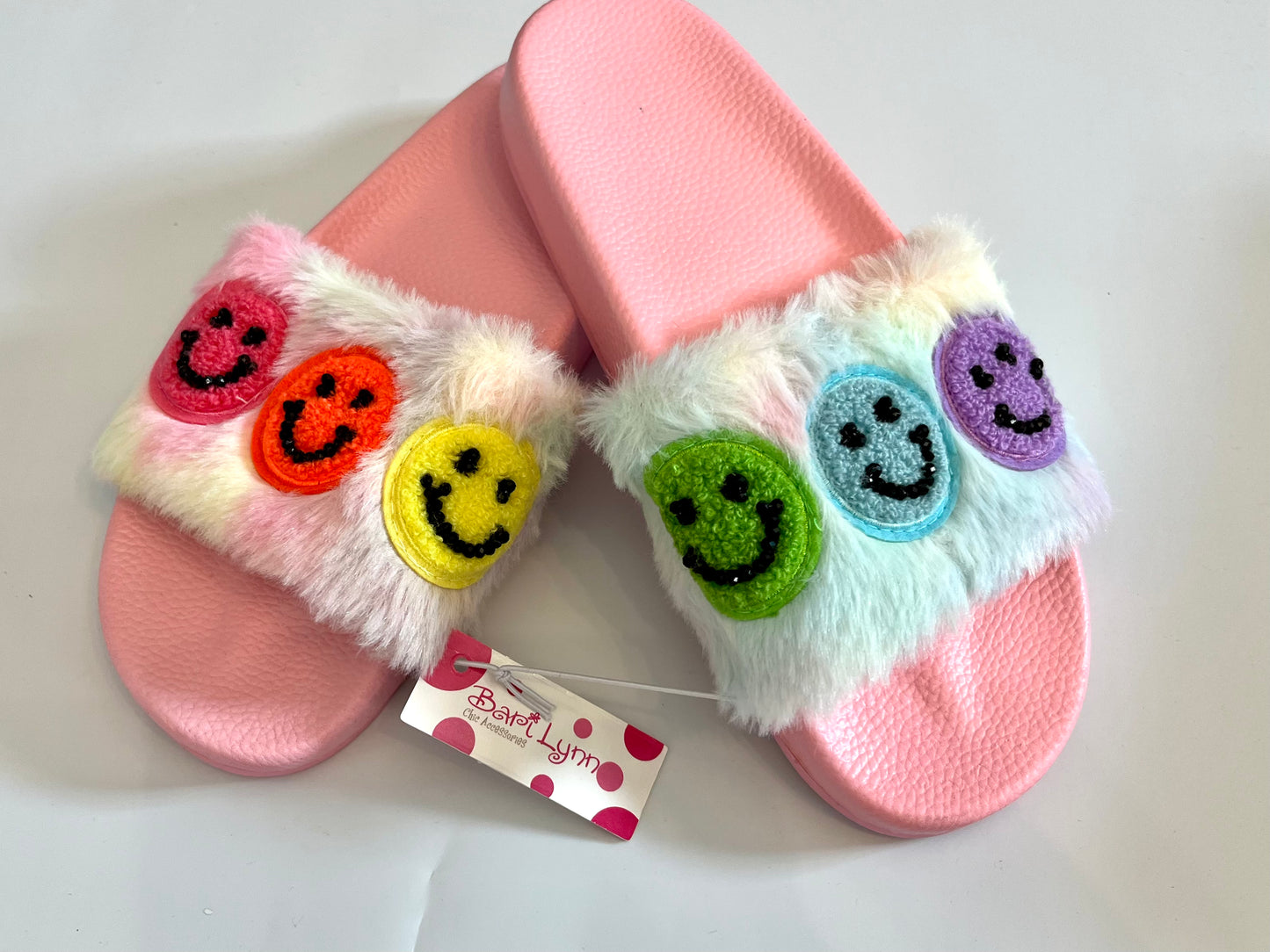 Bari Lynn Smiley Patch Slides