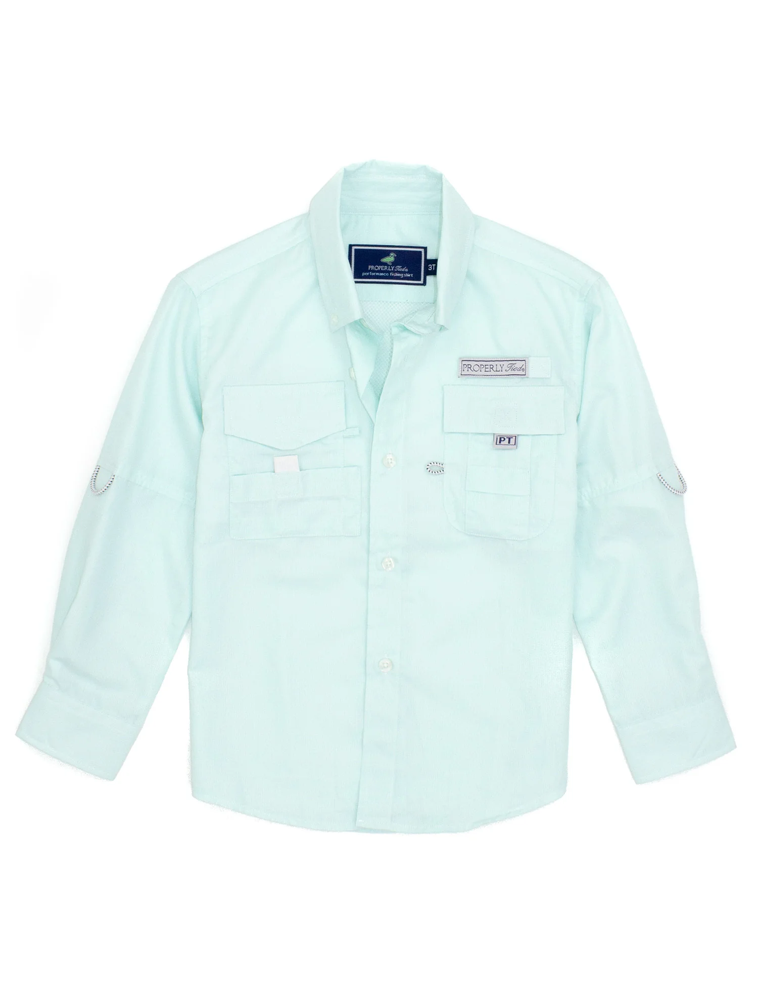 Boys Performance Fishing Shirt - Seafoam