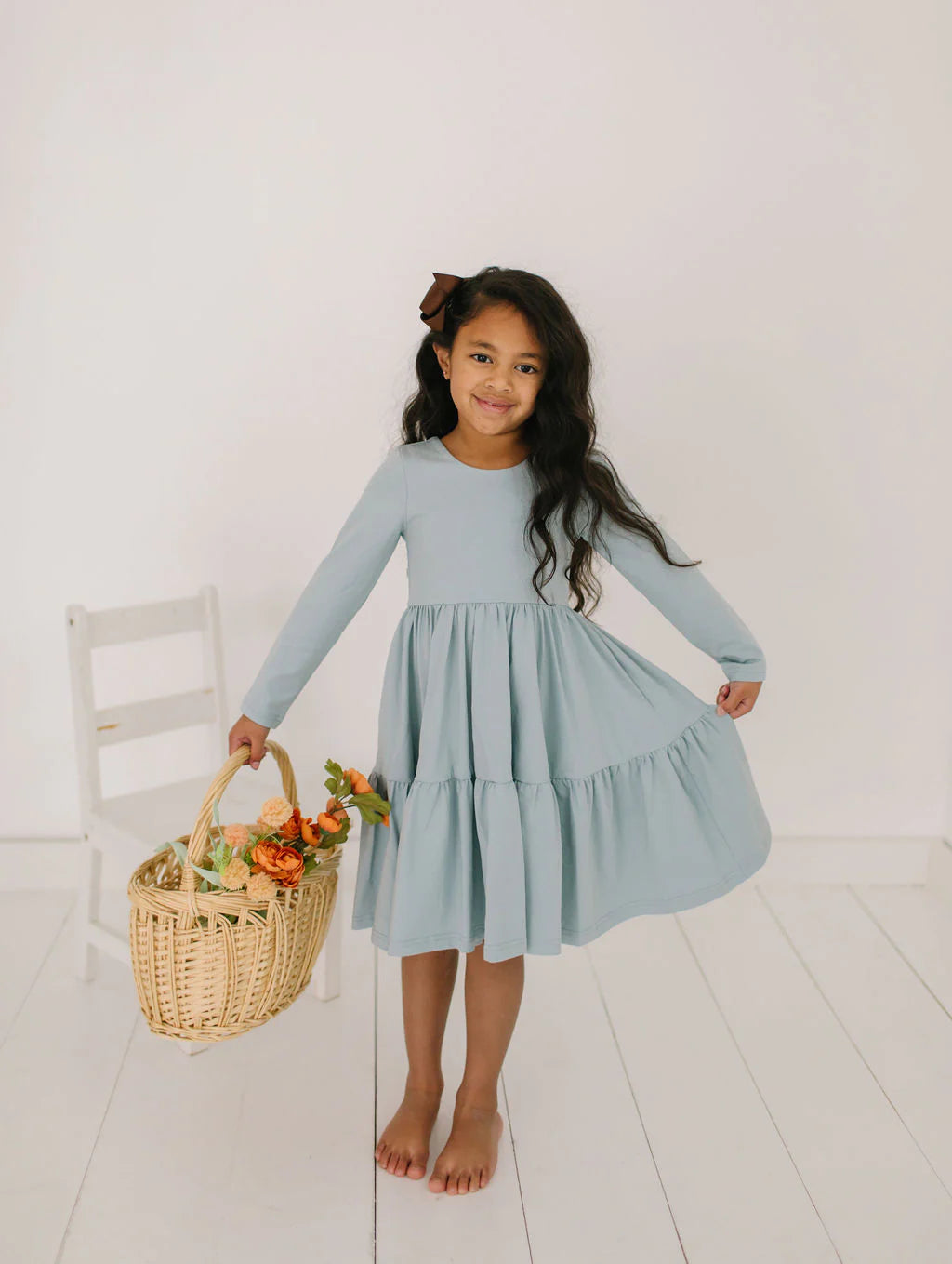 Gwendolyn Dress in Dusty Blue
