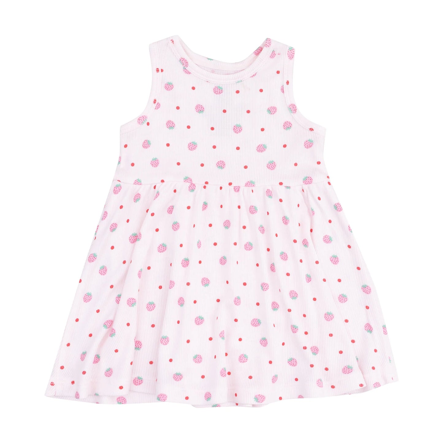 Angel Dear Tank Dress - Strawberry Swiss Dot