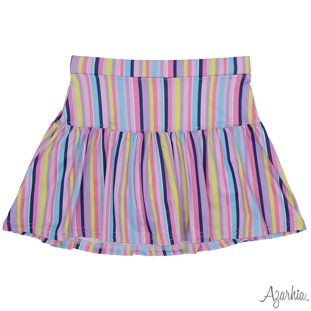 Azarhia Stripes Gathered Skort