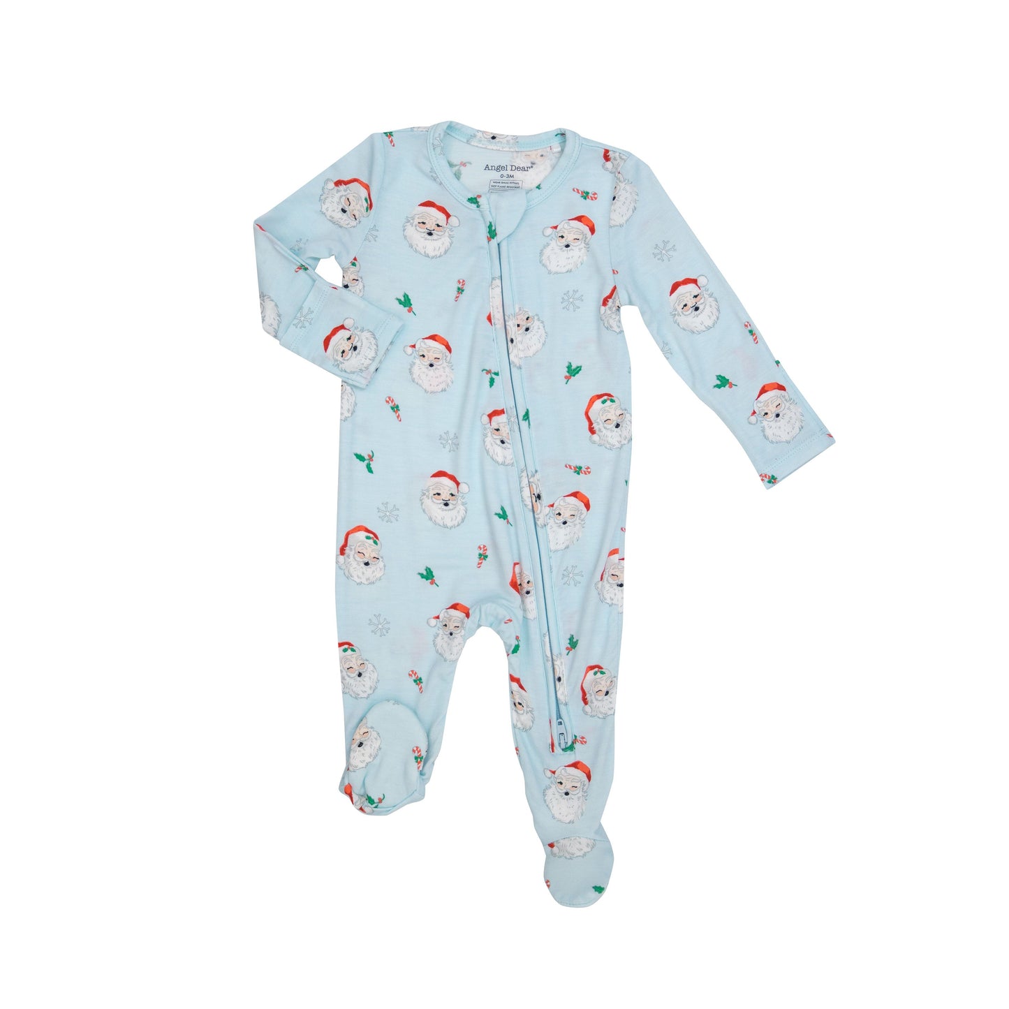 Angel Dear 2-Way Ruffle Zipper Footie - Vintage Santa