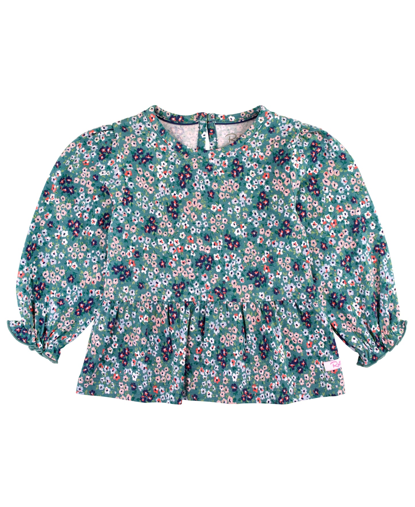 Knit Puff Long Sleeve Peplum Top