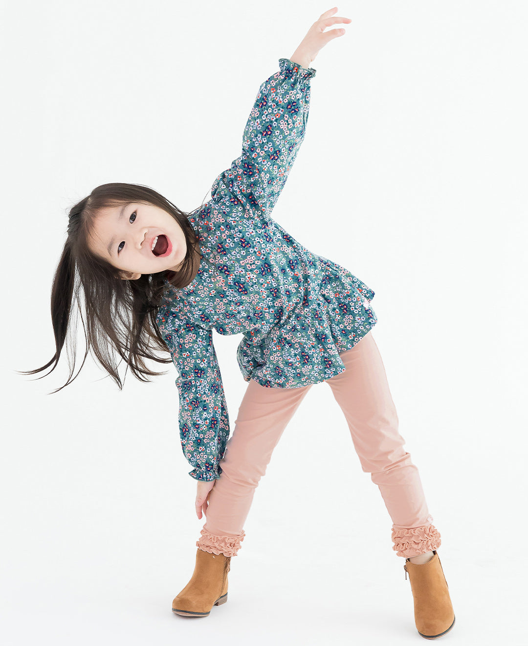 Knit Puff Long Sleeve Peplum Top