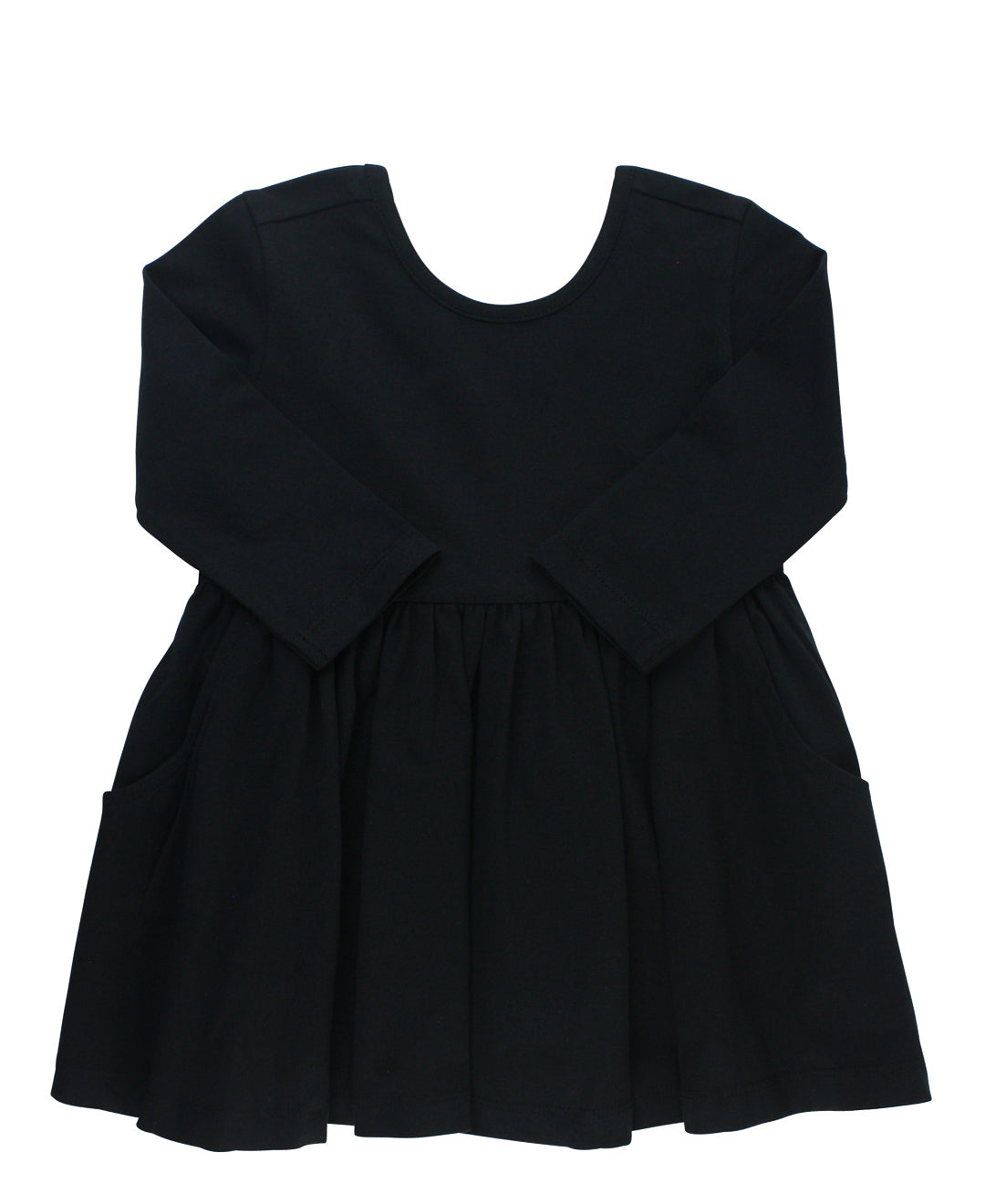 Knit 3/4th Sleeve Twirl Dress with Bow