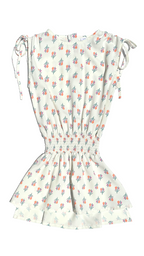 Helen Dress Block Print - White