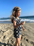 Madigan Navy Eyelet Romper