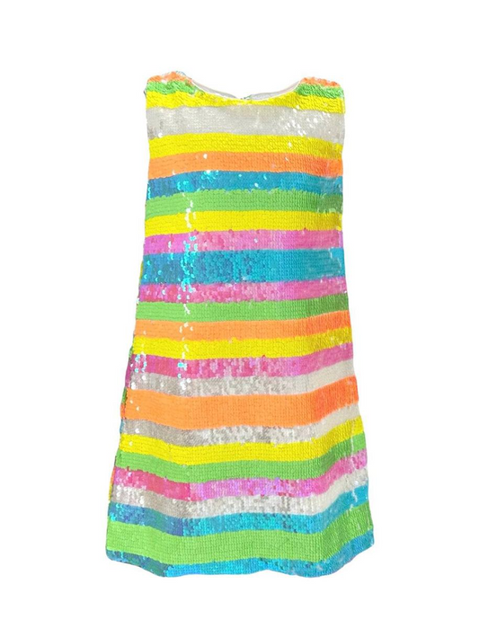 Sequin Summer Stripe Tank Dress