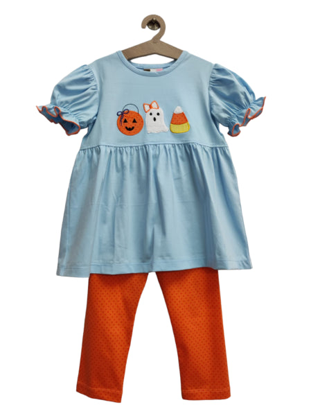 Halloween Fun Appliqué Legging Set