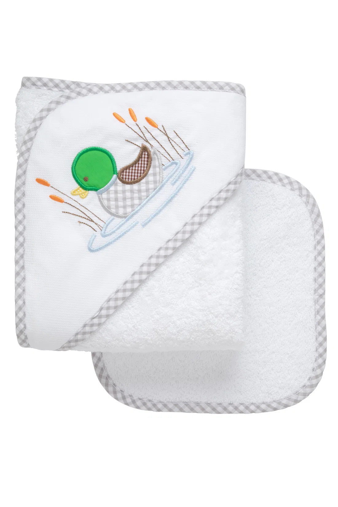 3 Marthas Mallard Baby Hooded Towel & Washcloth Set