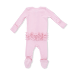 Angel Dear Solid Rose Ruffle Footie