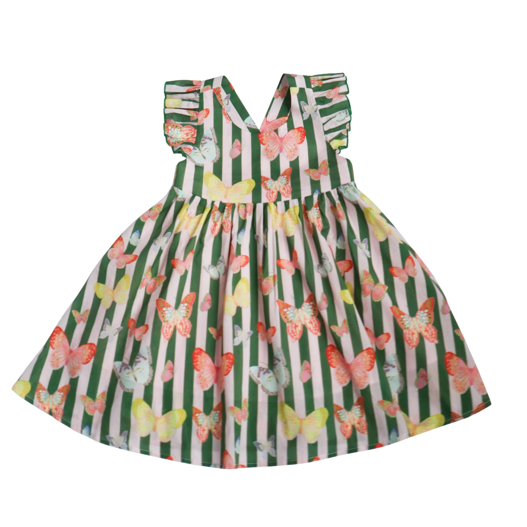 Josie Dress- Green Butterfly