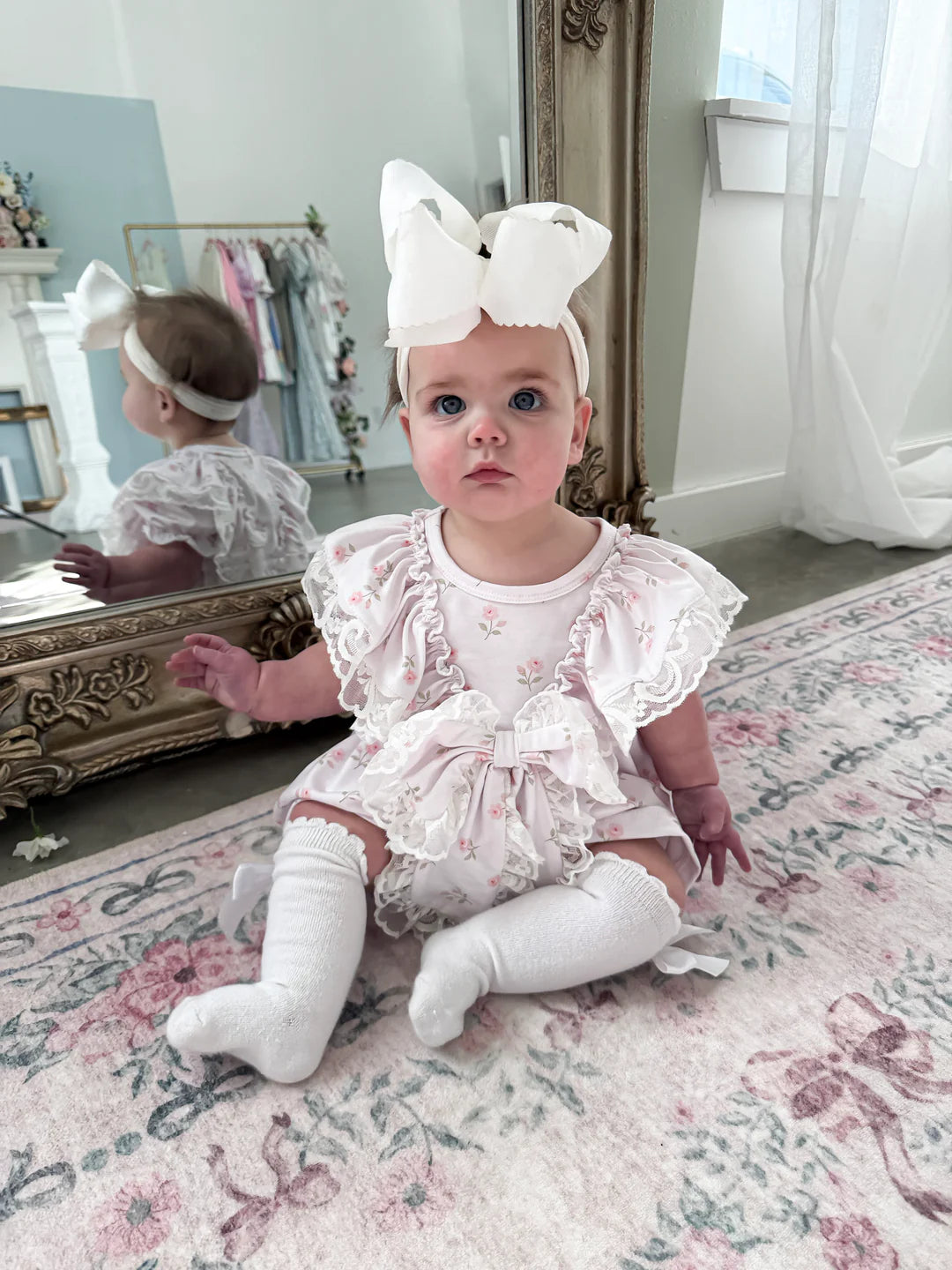 Frillies 2 piece Hampton Brooke Pink Bubble Set