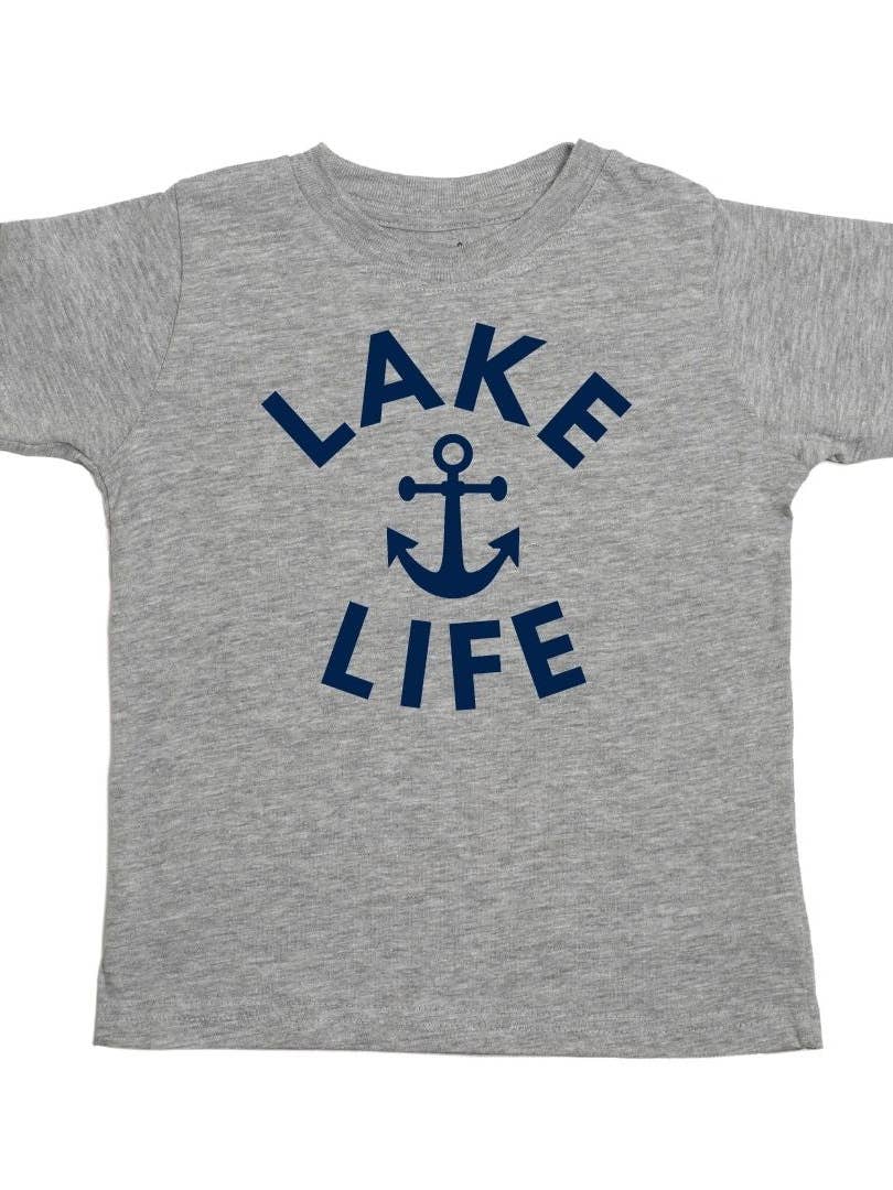 Lake Life Short Sleeve Tee-Grey