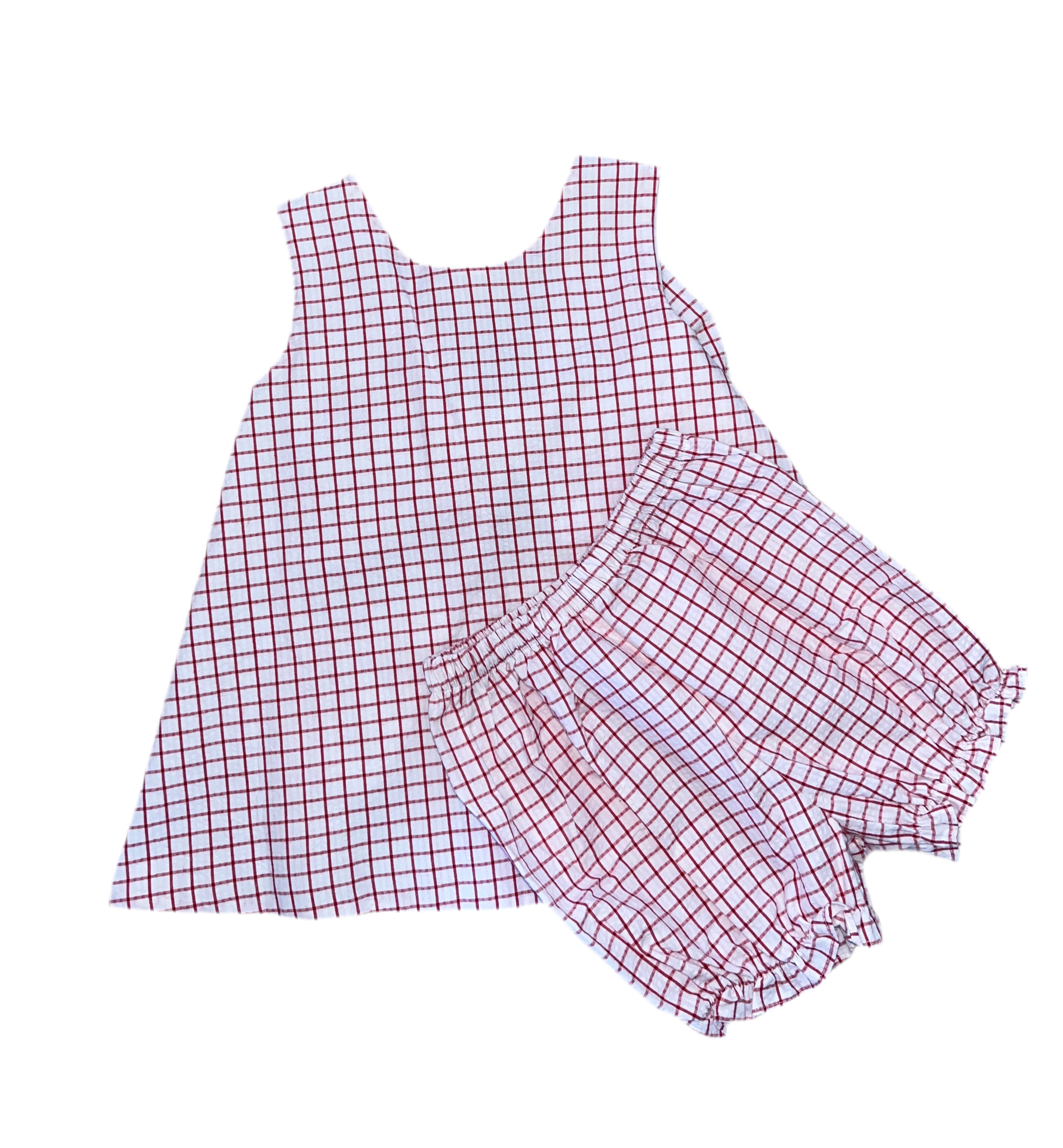 James & Lottie Mae Knit Bloomer Set - Red