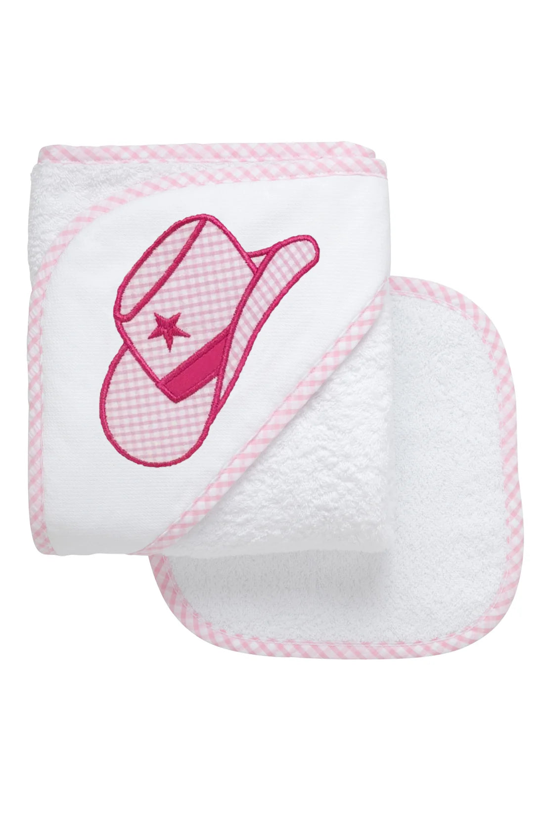 3 Marthas Cowgirl Hat Hooded Towel/Washcloth Set